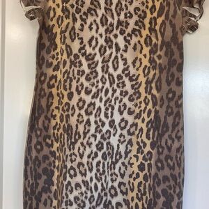 Chico's Zenergy Leopard-Print midi dress in Beige and Brown